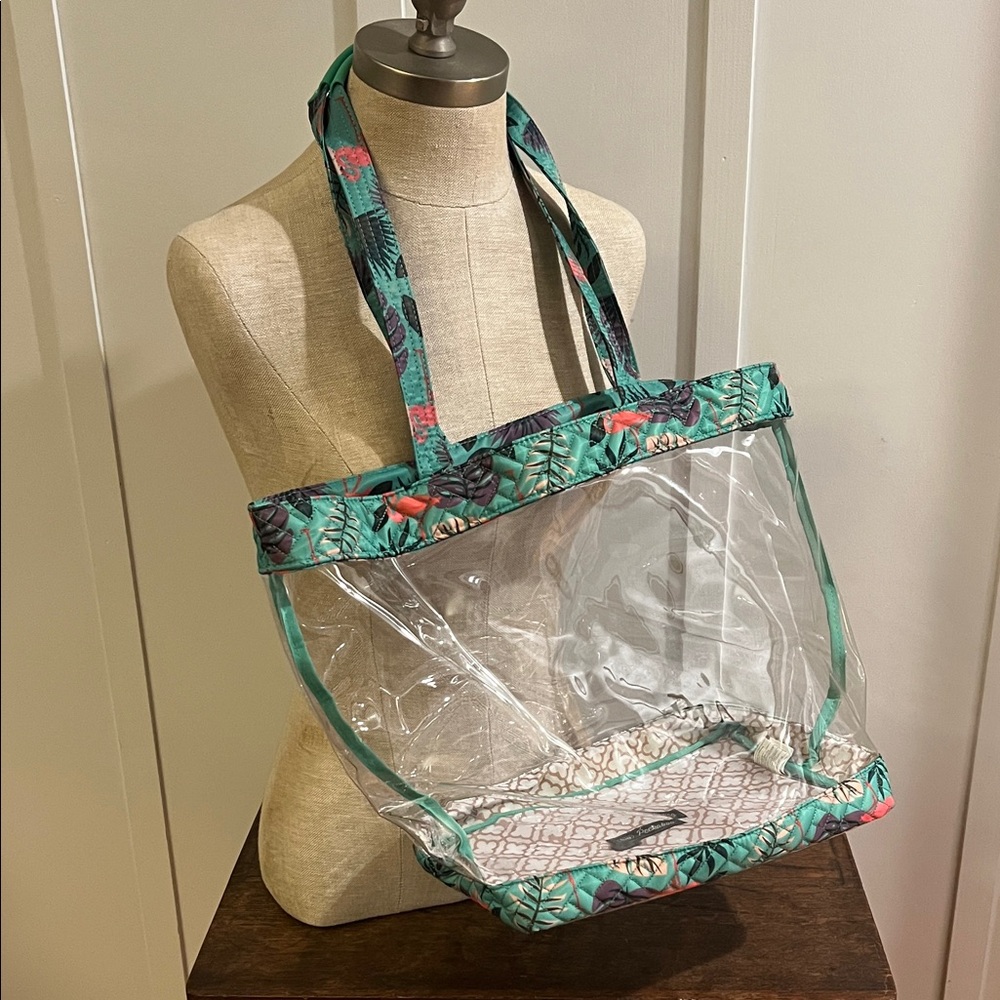 Lug “peekaboo” Tropical Green Clear Tote Bag